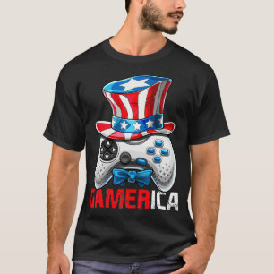 Gamerica 4. Juli Video Game American Flag Uncl T-Shirt