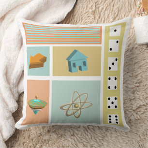 Gameroom Dice Retro-Muster Kissen