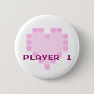 Gamers in der Liebe - Spieler 1 Button