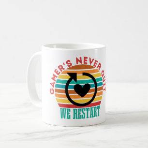 GAMER'S NIEMALS QUIT - WIR SETZEN WIEDER EIN - SPI KAFFEETASSE