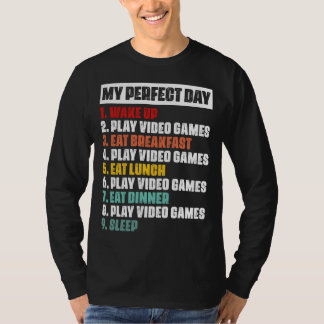 Gamer's Perfect Day Basic Long Sleeve T - Shirt