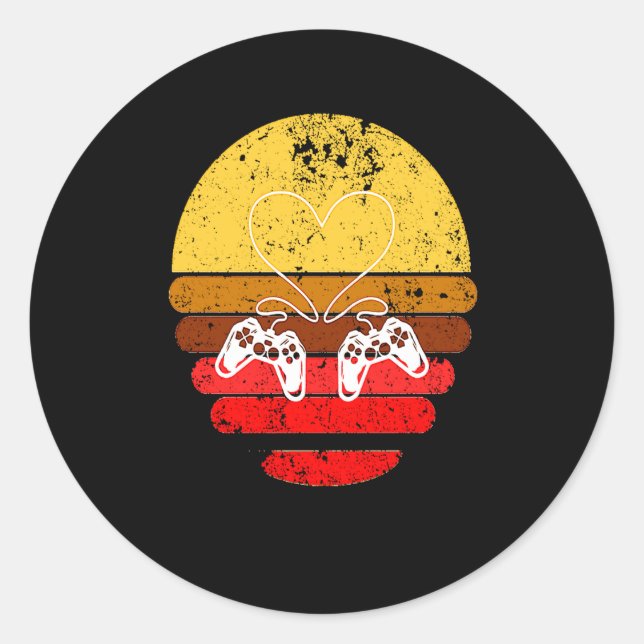 Gamers Valentine Valentines Day For Gamers 1  Runder Aufkleber (Vorderseite)
