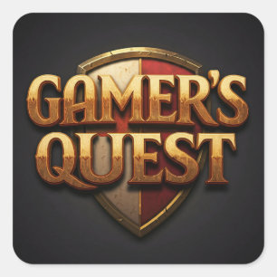 Gamersuche Quadratischer Aufkleber