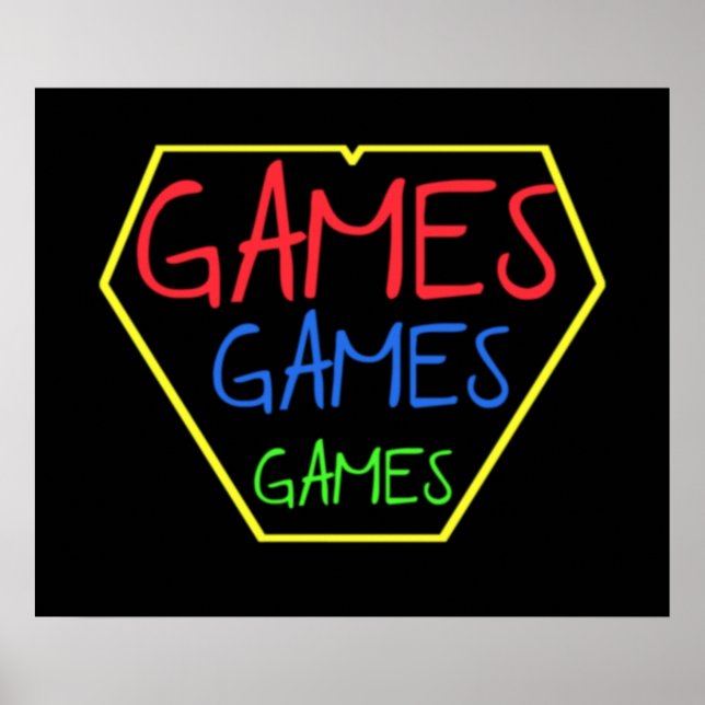 GAMES GAMES GAMES POSTER (Vorne)