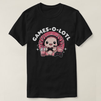 Games-O-Lotl Süßes Gamer Axolotl Shirt Kawaii Gami