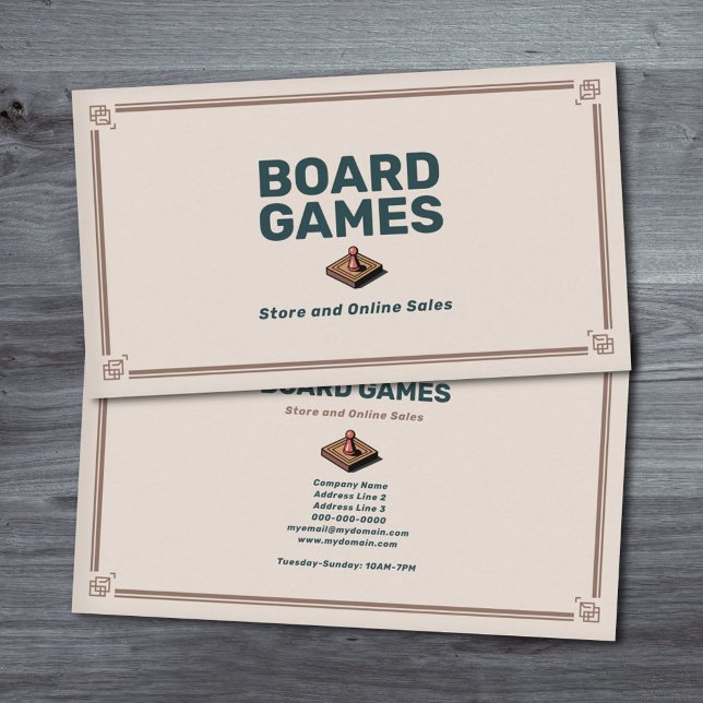 Games Store Visitenkarte (Board Games Store Business Card)