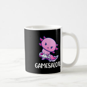 Gamesalotl Axolotl Cute Playing Video Game Kaffeetasse