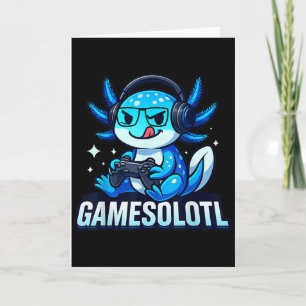 Gamesolotl Axolotl Fisch Gamer Gaming Anime Video  Karte