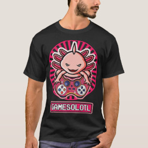 Gamesolotl Axolotl Niedlich Kawaii Anime Gaming Ki T-Shirt