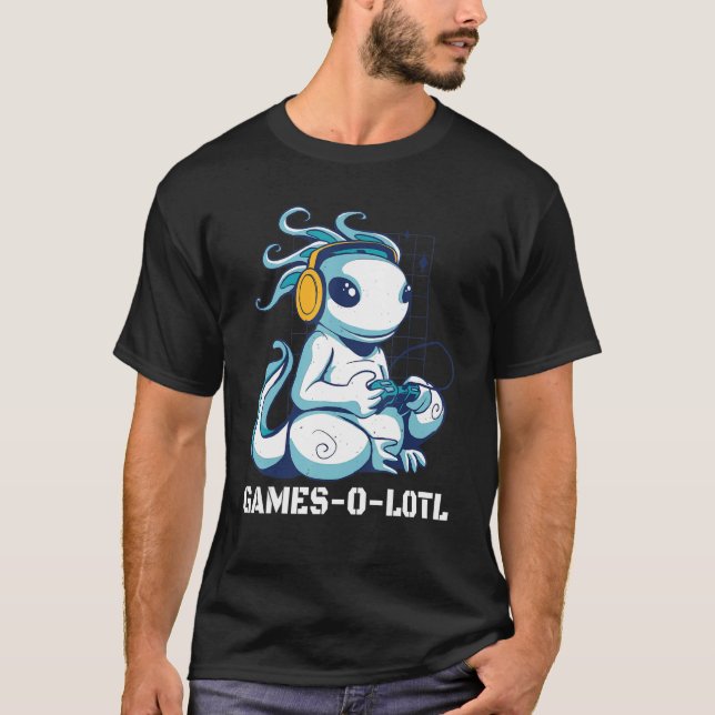 Gamesolotl Axolotl Play Console Video Games Gam T-Shirt (Vorderseite)
