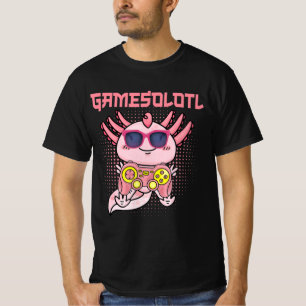 Gamesolotl Axolotl Video Gamer Kawaii Anime Kids B T-Shirt