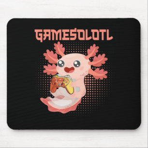 Gamesolotl Axolotl Video Gamer Kawaii Pastel Goth Mousepad