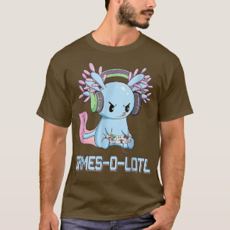 Gamesolotl Axolotl Video Gamer Kawaii Pastel Goth T-Shirt