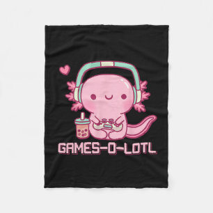 Gamesolotl Axolotl Videospiele Kawaii Anime Gamer  Fleecedecke