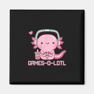 Gamesolotl Axolotl Videospiele Kawaii Anime Gamer Magnet