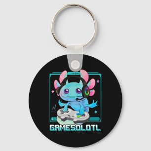 Gamesolotl Axolotl Videospieler Kawaii Pastel Goth Schlüsselanhänger