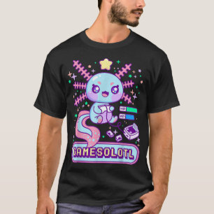 Gamesolotl Gamer Aolotl Kawaii Niedlich Anime Past T-Shirt