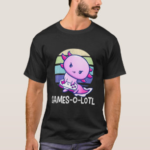 Gamesolotl Gamer Axolotl Fish Playing Video Games T-Shirt