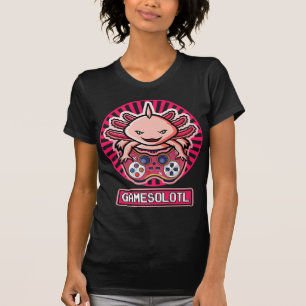 Gamesolotl Video Gamer Axolotl Niedlich Axolotl Ka T-Shirt