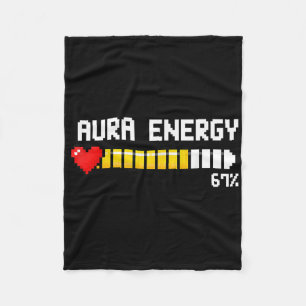 Gaming 67 Aura Energie 67 Prozent Meme Gamer Retro Fleecedecke