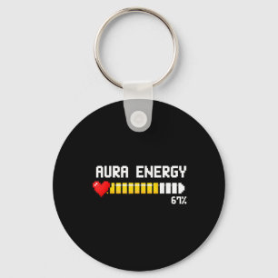 Gaming 67 Aura Energie 67 Prozent Meme Gamer Retro Schlüsselanhänger