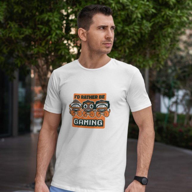 Gaming-Affen-Cartoon T-Shirt (Von Creator hochgeladen)