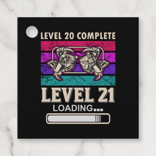 Gaming Art Level 21 Laden Geschenkanhänger (Vorderseite)