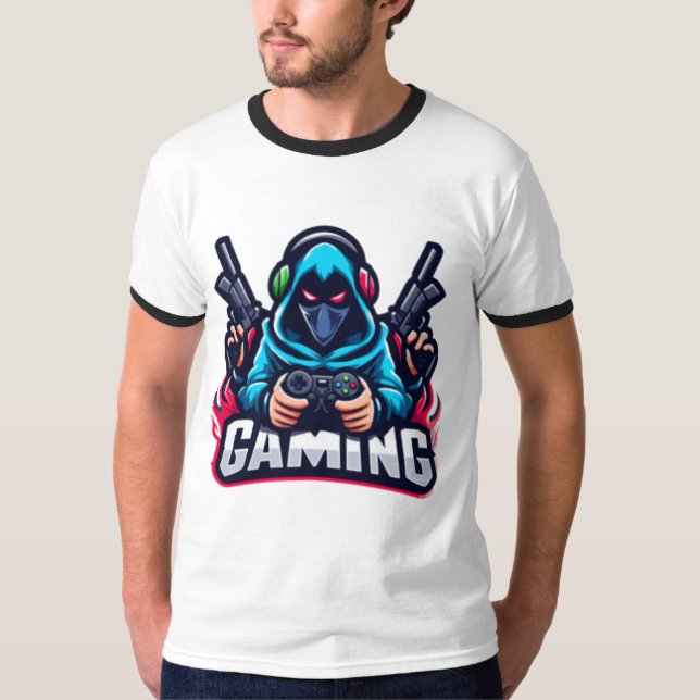 Gaming Assassin Ringer T-Shirt - Freefit Natally" (Vorderseite)