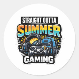 Gaming Back to School Design Runder Aufkleber