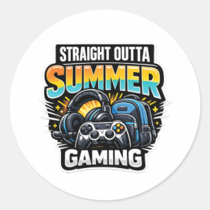 Gaming Back to School Design Runder Aufkleber