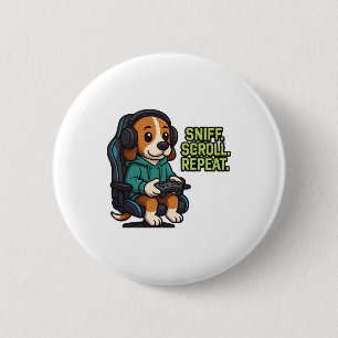 Gaming Beagle Cartoon Kapuzenpullover Gamer Hund D Button