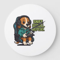 Gaming Beagle Cartoon Kapuzenpullover Gamer Hund D