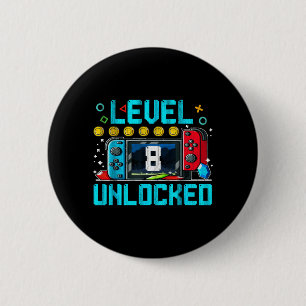 Gaming Boy Level 8 freigeschaltet 8. Geburtstagsvi Button