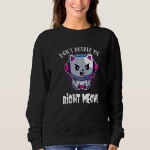 Gaming Cat Niedlich Video Games Kitten Gamer Sweatshirt