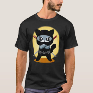 Gaming Cat Ninja mit Ninjato Katana Evil Gaming C T-Shirt