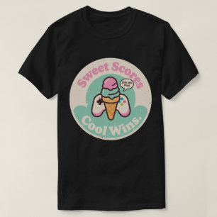 Gaming-Controller-Dessert-Kegel im Retro-Stil T-Shirt