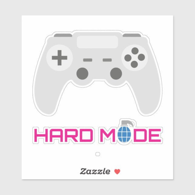 Gaming-Controller Harter Modus Aufkleber (Blatt)