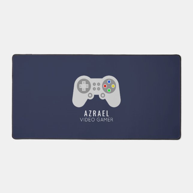 Gaming-Controller, Video-Gamer Schreibtischunterlage (Vorderseite)