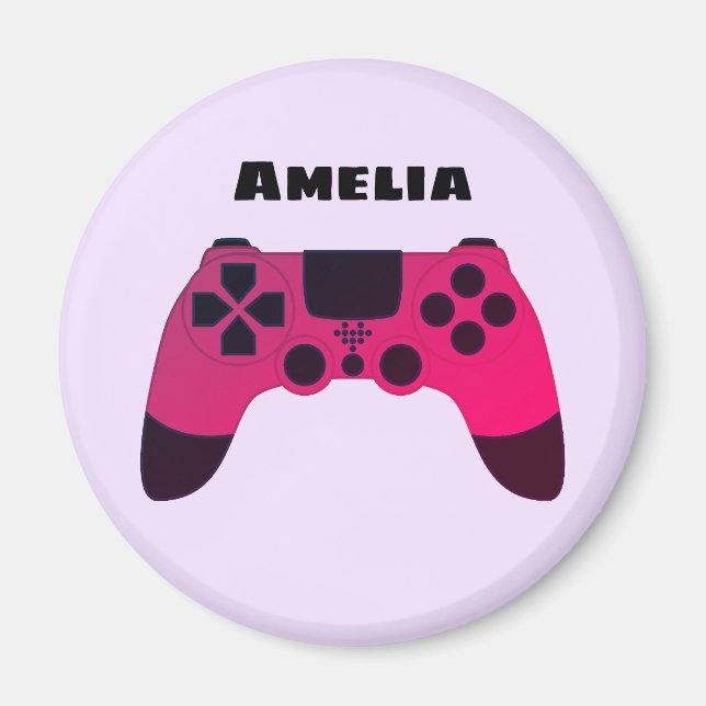 Gaming Controller Video Games Nerd Gamername Magnet (Vorne)