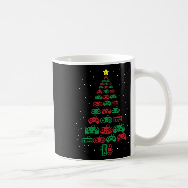 Gaming-Controller-Weihnachtsbaum-Gamer-Party-Coole Kaffeetasse (Rechts)