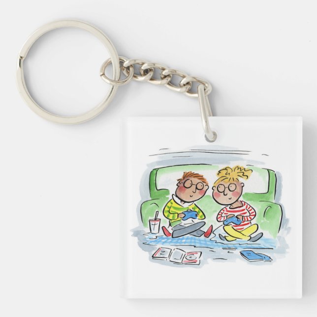 Gaming Couple Schlüsselanhänger (Vorderseite)