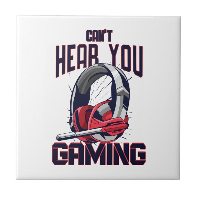Gaming-Design mit Headset Fliese (Vorderseite)
