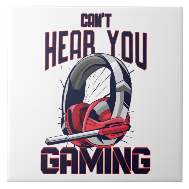 Gaming-Design mit Headset Fliese (Vorderseite)