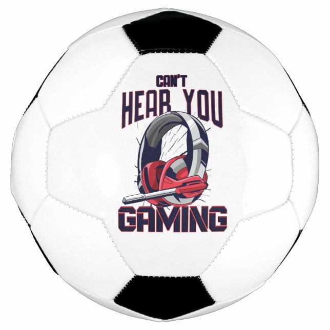 Gaming-Design mit Headset Fußball (Vorderseite)