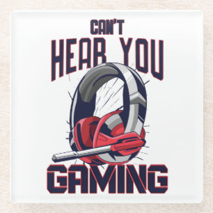 Gaming-Design mit Headset Glasuntersetzer