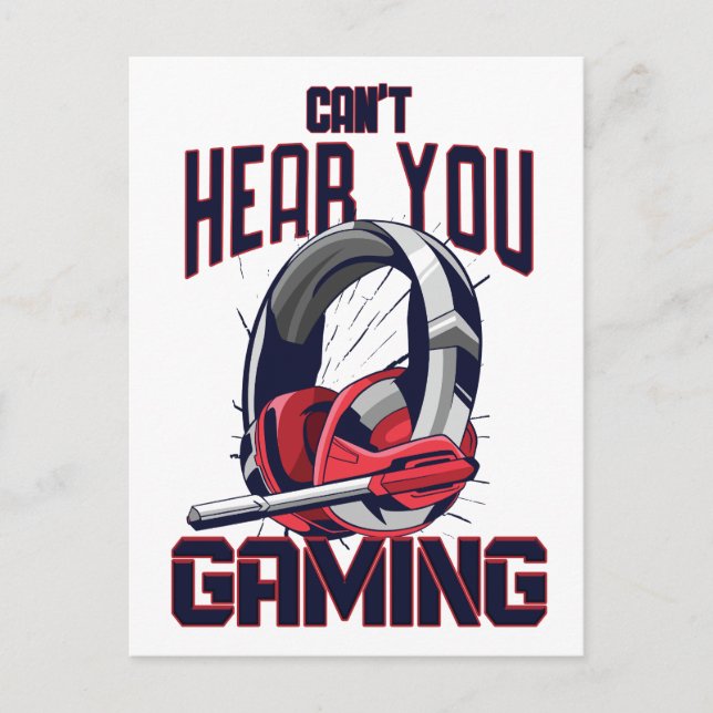 Gaming-Design mit Headset Postkarte (Vorderseite)
