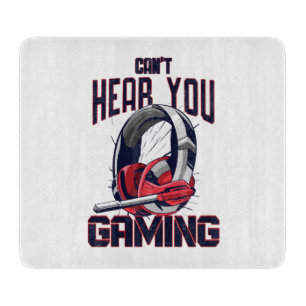 Gaming-Design mit Headset Schneidebrett