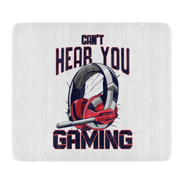 Gaming-Design mit Headset Schneidebrett (Vorderseite)