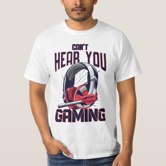 Gaming-Design mit Headset T-Shirt (Vorderseite)