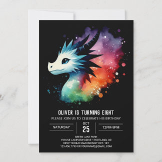 Gaming Dragon Birthday Digital Einladung